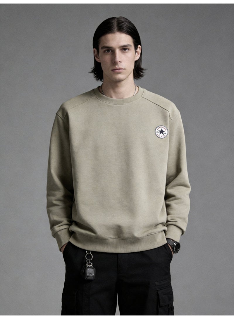 CONVERSE 2026 Converse Star Logo Unisex Crewneck Sweatshirt, Premium Cotton Blend Loose Fit Casual Pullover for Men & Women, Classic American Streetwear Essential - Image 1
